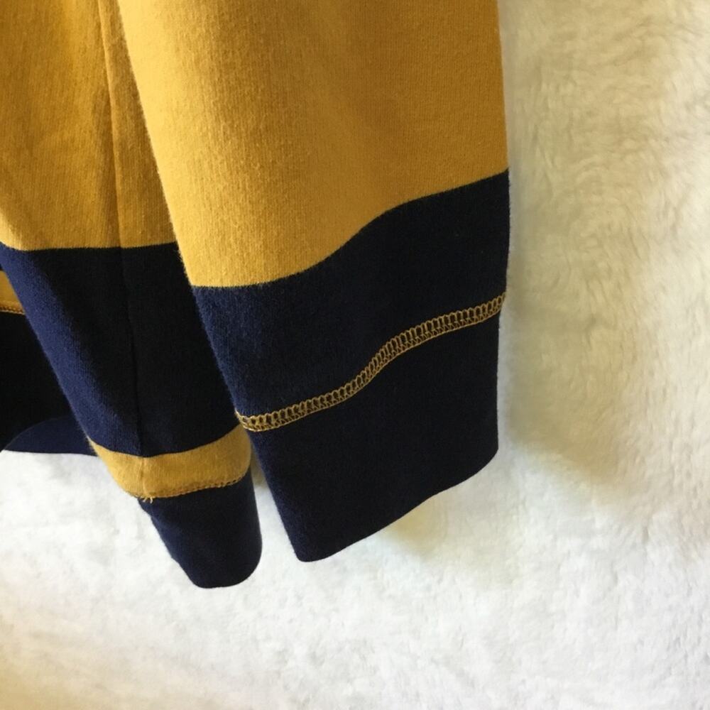 Ralph Lauren Girl Yellow Striped Long Hoodie Shirt - Picture 4 of 10